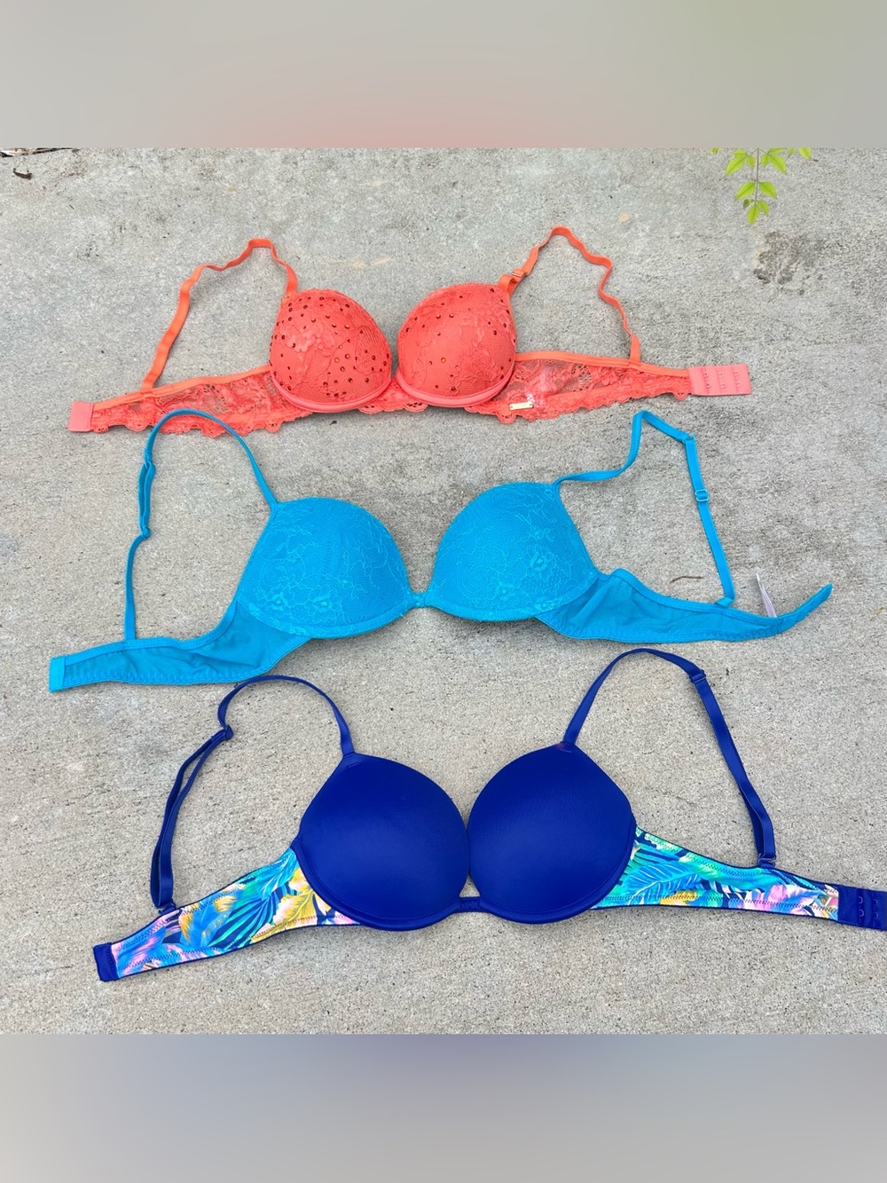 Victoria's Secret PINK Push Up Bra Lot Bundle Set Of 3